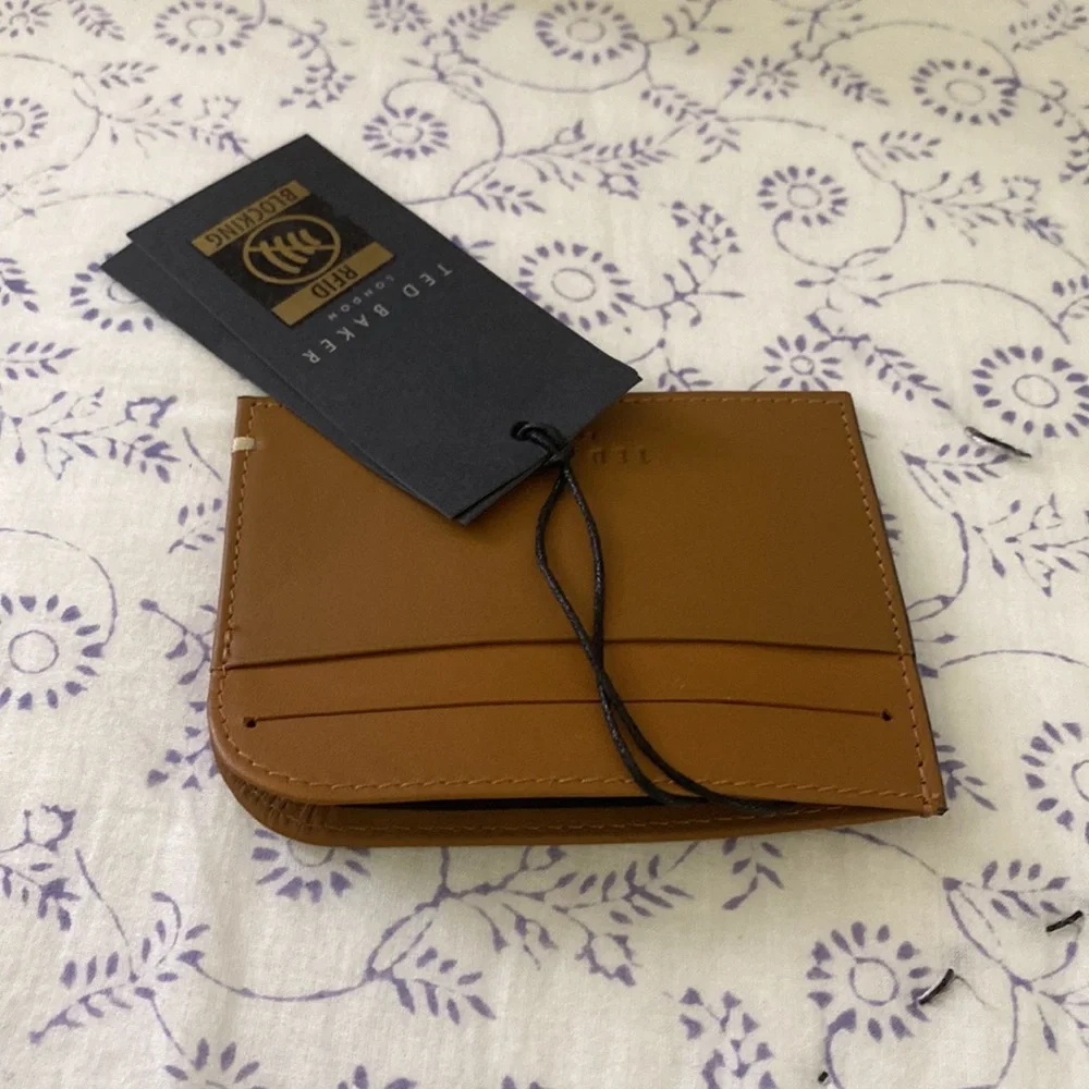 Ted Baker | Tan Leather Card Holder UNISEX NWT - Picture 7 of 8